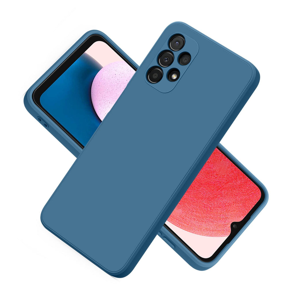 Vancle Silicone Case for Samsung Galaxy A13 4G Phone Case Shockproof Bumper Case with Microfiber Lining for Samsung Galaxy A13 4G Case Navy Blue